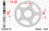 Corona AFAM 12204-51 in acciaio passo 428 YAMAHA DT 80 LC-2 1985  -1992